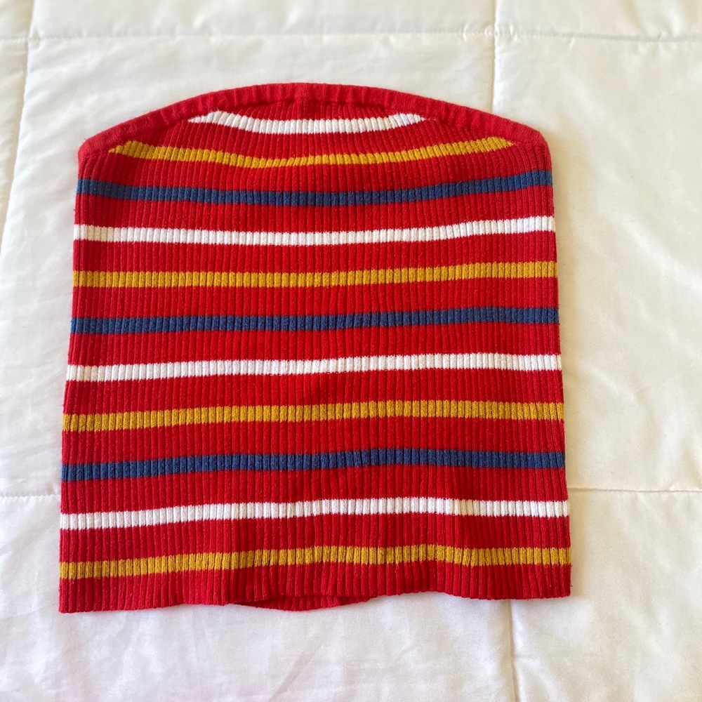 striped tube top